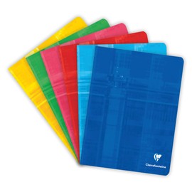 Clairefontaine 3723 C - Lot of 1 booklets stapled Maxi interior A5 horizontally lined with 80 pages, sorted by color