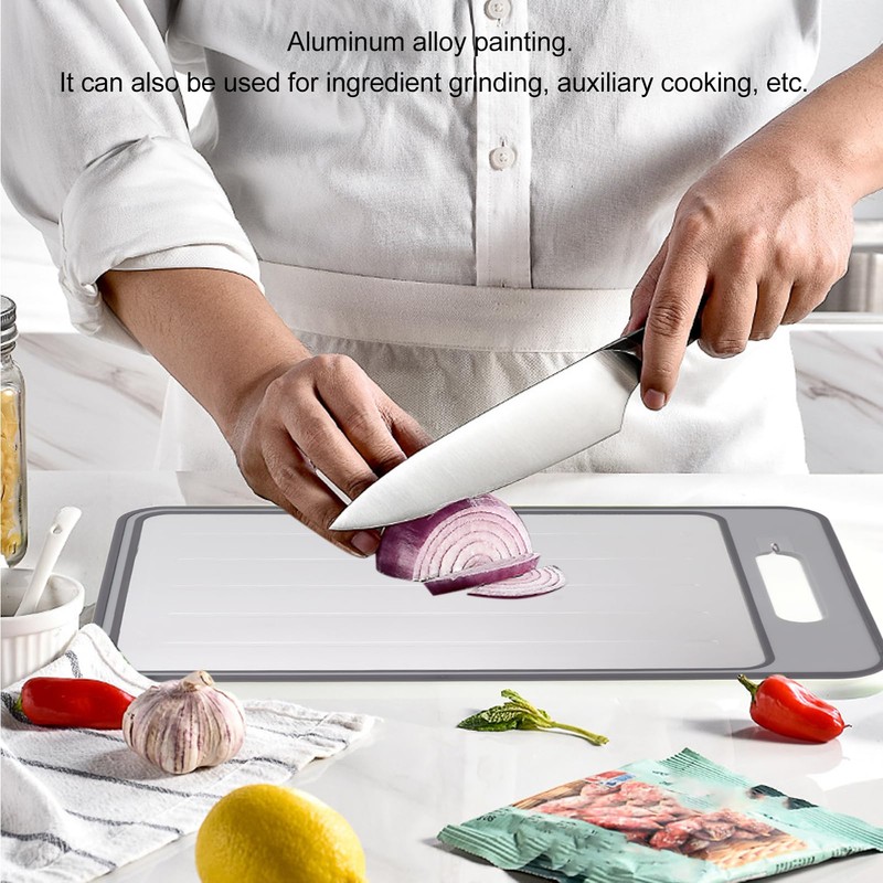 4 in 1 Defrosting Tray Cutting Board, Double Sided Chopping