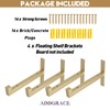 AddGrace 4 Pcs Heavy Duty Shelf Brackets Metal Gold Shelf