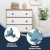 Luomorgo 4 Pack Ceramic Starfish Drawer Knobs - Coastal Blue