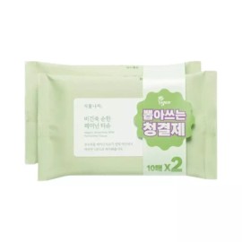 Plant Nation 식물나라 비건쑥 순한 페미닌티슈10매X2개구성기획 Plant Kingdom Vegan Chamomile Gentle Feminine Tissue 10pcs x 2 Set