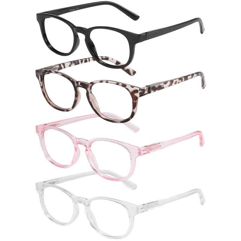 Przene Reading Glasses for Women Men Oval Blue Light Blocking