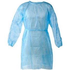 PRONTO 10 pcs PRONTO DISPOSABLE BLUE GOWN SIZE XL /ELASTIC CUFFS - NECK & WAIST TIES