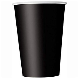 Premium Black Paper Cups - 9 oz (Pack of 14) - Elegant & Eco-Friendly Party Drinkware - Perfect for Birthdays, Showers, & Special Celebrations