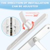 GANZTECH 1 Set White UPVC Aluminum Door Handle, 92mm PZ