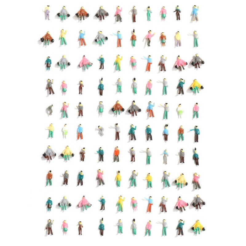 Diorama N Gauge Doll, 1/200 Scale, Massive 200 Figures, Set