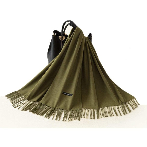 Cashmere Luxury large super soft brand shawl scarf (Sage)