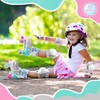 SULIFEEL Rainbow Unicorn 4 Size Adjustable Light up Roller Skates