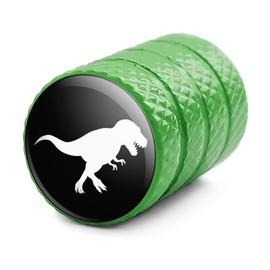 Dinosaur Tyrannosaurus Rex Black White Motorcycle Bicycle Bike Tire Rim Wheel Aluminum Valve Stem Caps