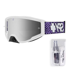 Spy Foundation Plus 1700000000002 Slayco Purple Viper Black/HD Smoke Platnum Spectra Mirror plus HD Clear AFP Medium/Large Fit Ski Goggles for Men for Women + BUNDLE with DesigneriWear Eyewear Kit