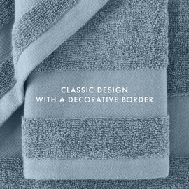 Linen Market Luxury 6 Piece Towel Set (100% Cotton) - Ultra-Soft & Absorbent 2 Bath Towels, 2 Hand Towels, 2 Wash Cloths - Hand Towels for Bathroom Set - Light Blue