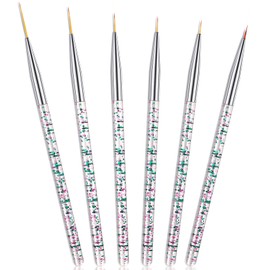 6 Pieces Eyeliner Brush Fine Point Eyeliner Eye Makeup Gel Eyeliner Fiber Bristles Eyeliner Brush Applicators Cosmetic Eye Wands Eyeliner ()