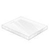 MAONAME Acrylic Serving Tray with Handles, 20"x16" Rectangular Clear Tray,