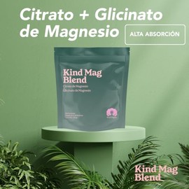 Citrato de Magnesio y Glicinato de Magnesio en Polvo | 4000mg | Puro de Alta Absorción y Biodisponibilidad para Relajación Nocturna y Digestiva | Kind