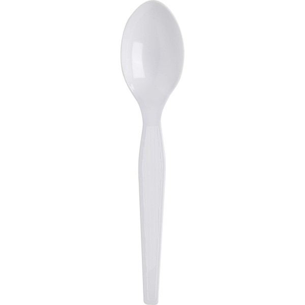 Dixie 6" Heavy-Weight Polystyrene Plastic Teaspoon by GP PRO (Georgia-Pacific); White; TH217; (Case of 1;000)