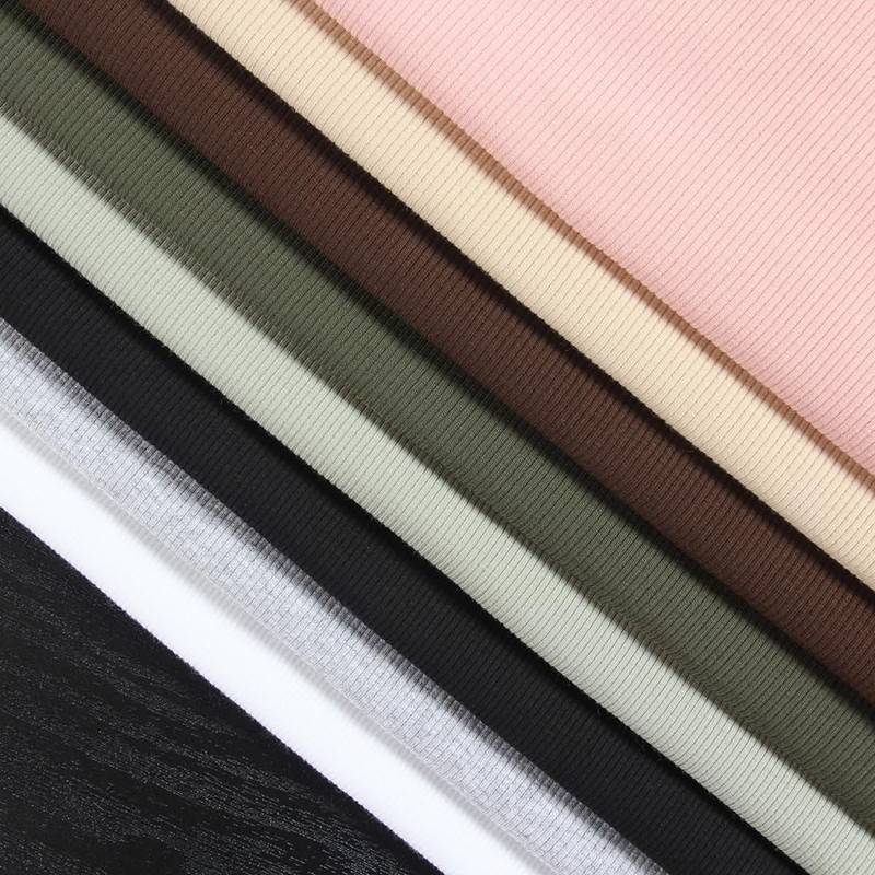 PALINDA Women's Crew Neck Ribbed Fitted Shirt Basic Short Sleeves