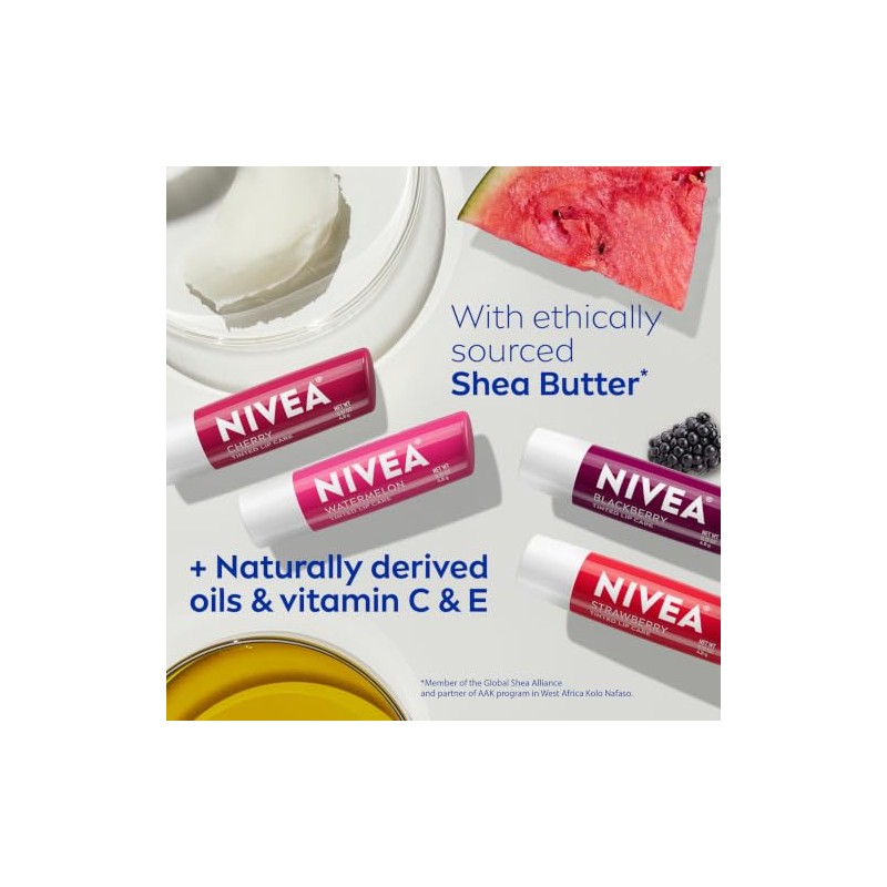 Nivea Fruit 4 piece variety pack, 0.17 Ounce