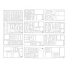 12 Pedazos Plantilla Diario De Dibujos Elegante Compatible