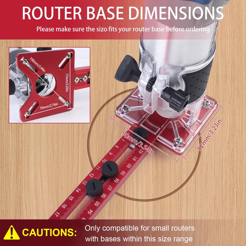 TRUTOPWAY 4 in 1 Router Milling Groove Bracket, Router Circle