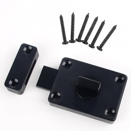 MINMHDONGX-Small Swivel Latch Lock for All Kinds of Wooden Fence Chicken Coop Window Cabinet Door Bedroom Door Patio (Black)