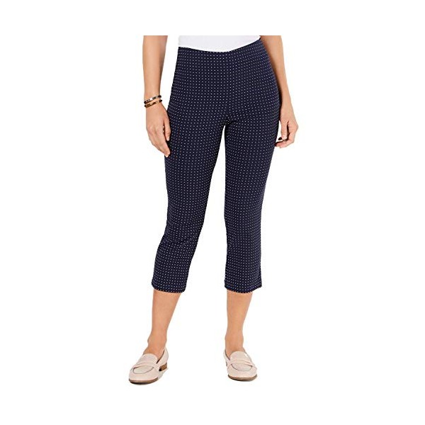 Charter Club Petite Tummy-Control Capri Pants (Intrepid Blue Combo, 6P)