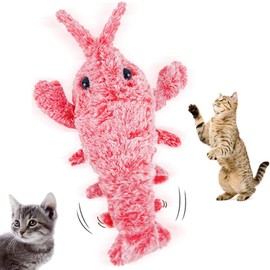 Interactive Jumping Lobster Dog Toy for Small Dogs - Funny, Noisy Plush Chew Toy for Calming and Puppy Playtime