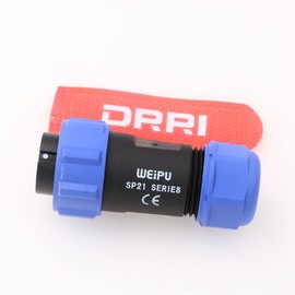 DRRI Weipu SP2110/P2 2-Pin Waterproof Aviation Circular Connector 12V 30A Plug for BLUETTI AC200MAX Portable Power Station