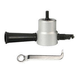 Sheet Metal Nibbler Cutter Double-headed Sheet Cutter Nibbler Drill Attachment for Straight Curve and Circle Cutting