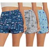 YIJIU Summer Pajama Shorts for Women 3 Pack Classic Print