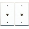 RiteAV (2 Pack) 1 Port Cat5e Rj45 Ethernet Wall Plate