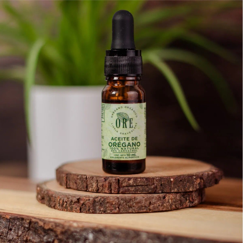 Ore, Aceite De Orégano 10 Ml Gotero Portátil