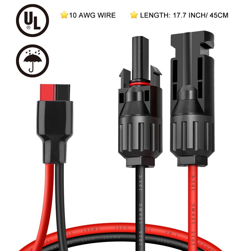 ELECTOP 10AWG Solar Panel Cable Connector Kit, Compatible with Solar