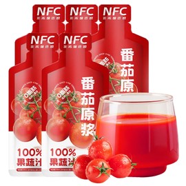 KWOLYKIM Tomato Juice Puree - 100% Cold-Pressed Fresh Tomato Juice, Rich in Lycopene, Natural Antioxidant, No Added Sugar, Ready-to-Drink Healthy Beverage, Low Calorie (30ml x 5 Bags)