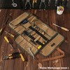 Tool Roll Bag, 16 oz Waxed Canvas Tool Set Roll,