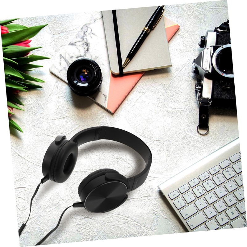 SEWACC 1pc Stereo Noise Reduction Headset Lightweight Head Mounted Headphones