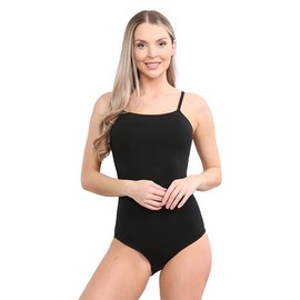 LUXE DIVA Women's Cami Strappy Ballet Dance Bodysuit - Ladies Cotton Plain Stretchy Camisole Leotard Gymnastic Top Plus Size S-2XL