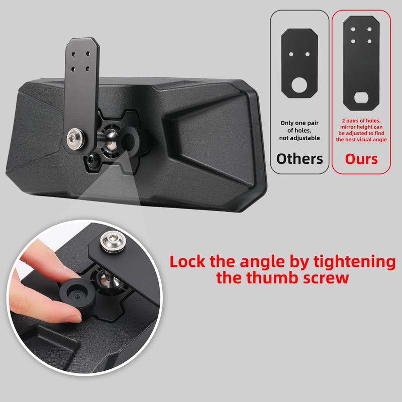 OFIG UTV Ranger Side Mirrors and UTV Center Mirror Set