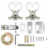 Passage Oval Egg Crystal Door Knobs Satin Nickel Round Rosette