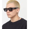 EYLRIM Thick Frame Square Sunglasses for Women Men Chunky Rectangle