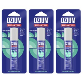 Ozium Air Sanitizer & Odor Eliminator for Homes, Cars, Offices and More, Outdoor Essence, 0.8 Oz (Pack of 3) (packaging may vary)
