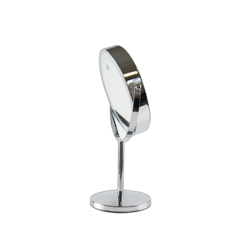 Rechargeable Lighted Makeup Vanity Mirror with Magnification, 8 Inch Double