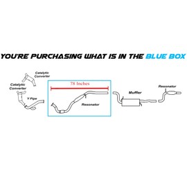 Northeastern Exhaust | Stainless Steel Resonator Pipe Compatible for Grand Caravan Town & Country 2008-2010 4.0L | Volkswagen Routan 2009-2010 4.0L | Free Gasket and Clamps Included