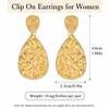 ZENCHEER Teardrop Clip On Earrings for Women, Chunky Statement Geometric