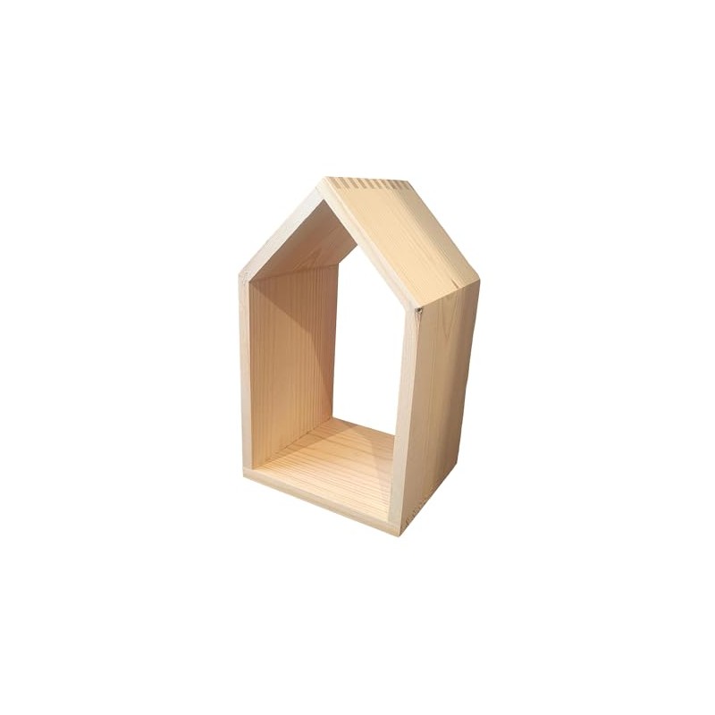 Wooden World - Wooden Shelf Plain Wall Hang Shape Of