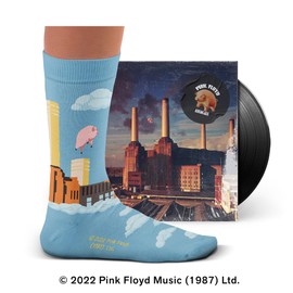 Pink Floyd Animals Socks 50th Anniversary Gift for Music Lovers and Fans Cotton Socks Only 2 Sizes 36-40 and 41-46, Animals