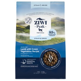 ZIWI Peak Steam & Dried Dog Food - Grass-fed Lamb w/Vegetables - High Protein, Low Carb, All Breeds & Lifestages, for Digestive Health (113.6oz)