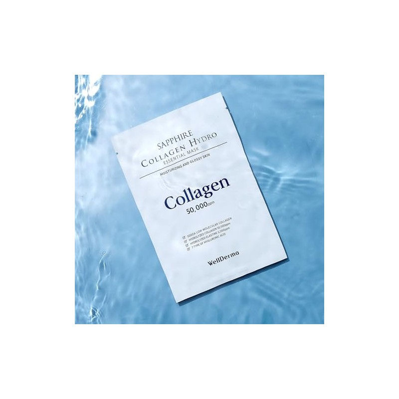 WELLDERMA Sapphire Colágeno Hydro Essential Mascarilla 10 Hojas Calmante Piel