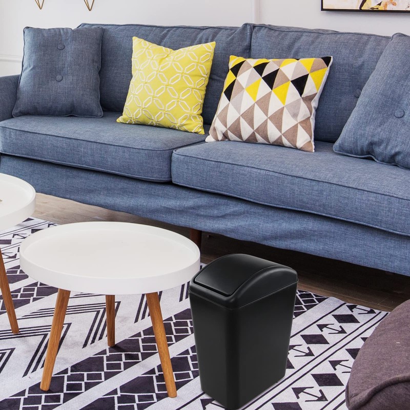 Begale 15 L Plastic Swing Top Waste Bin, Plastic Trash