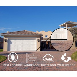 Garage Door Bottom Weather Seal T-Ends 20 feet Long and 3.75-4 Inches Width, Black Strip with T-Ends Size 4/16 to 6/16 Inches, Garage Rubber Seal Replacement