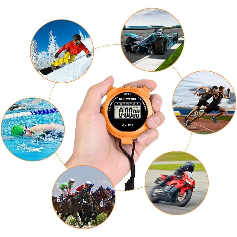 Digital Sports Stopwatch, Multi-Function Digital Sports Stopwatch Large Display, Single